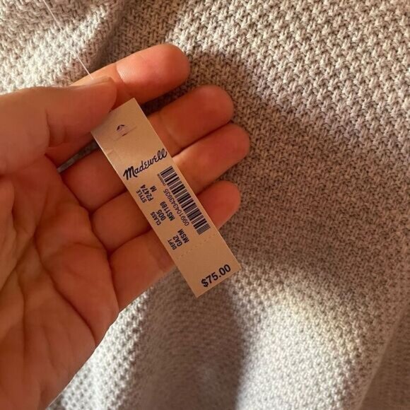 MADEWELL | light grey sleeveless knit sweater M NWT $75 - Picture 5 of 6